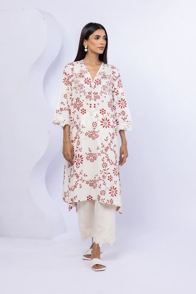 Embroidered | Crosshatch Poplin | Pants | USD 20.00