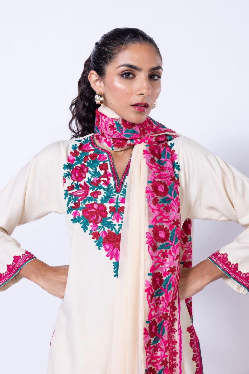 Embroidered | Polyester Crinkle Chiffon | Dupatta | null