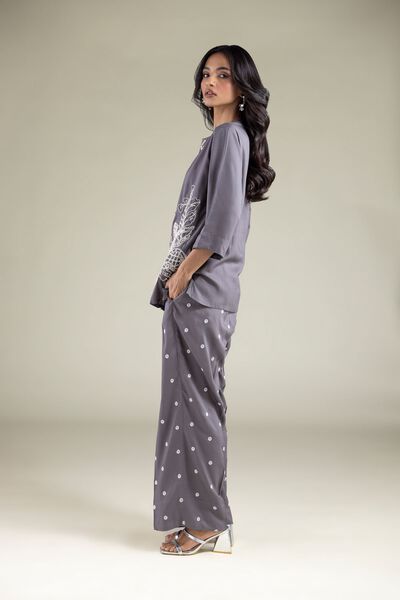 Embroidered | Viscose | Trousers | USD 10.50