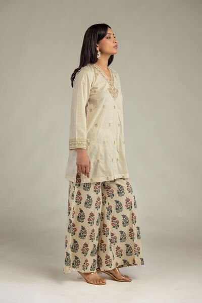 Embroidered | Cambric | Printed Cambric Pants | USD 30.00