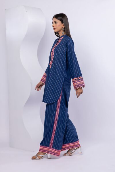 Embroidered | Lurex Stripes | Pants | USD 14.00