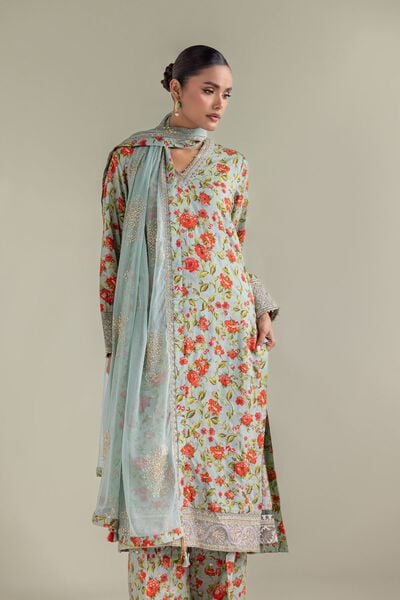 Embroidered | Chiffon | Floral 3-piece Set | USD 46.50