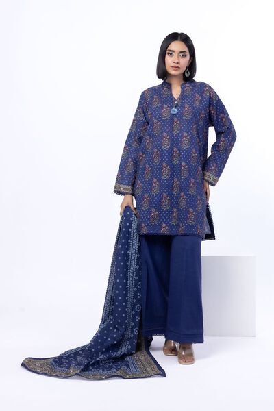 Printed | Textured Cotton | Fabrics 3 Piece | USD 30.00