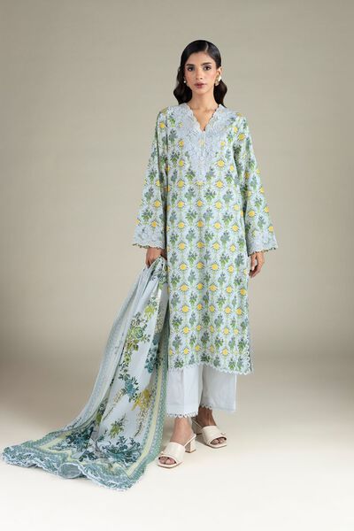 Embroidered | Cambric | Fabrics 3 Piece | USD 22.50