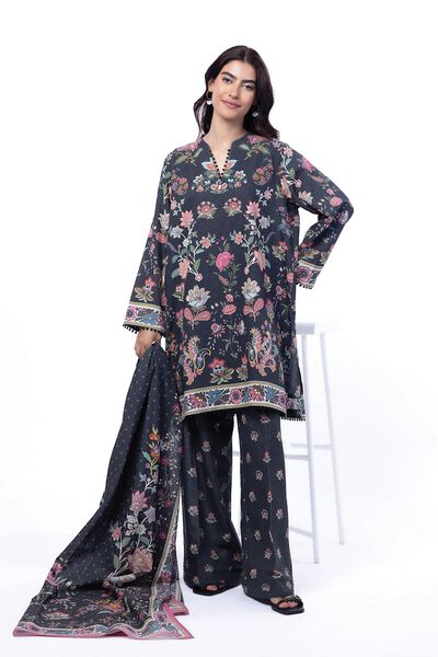 Printed | Karandi | Fabrics 3 Piece | USD 40.00