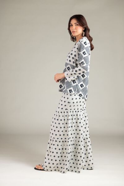 Embroidered | Viscose Crepe | Trousers | USD 18.00