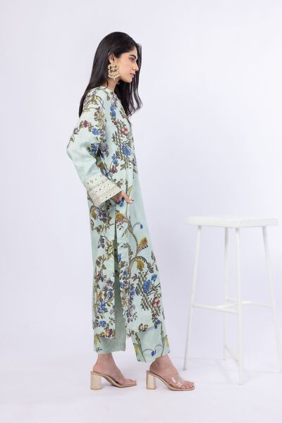 Printed | Russian Raw Silk | Pants | USD 11.50