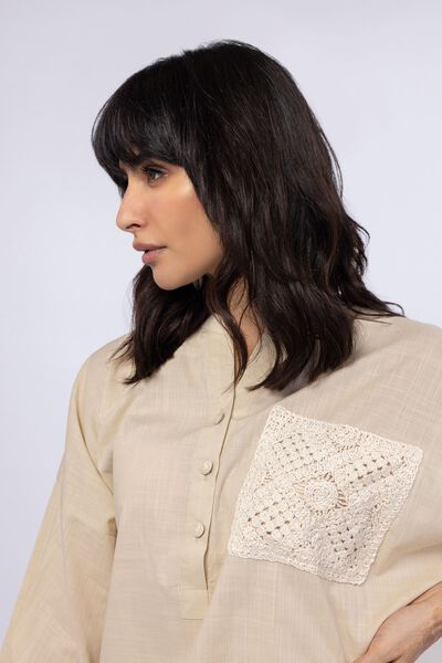 Embroidered | Crosshatch Poplin | Kurta | USD 9.00