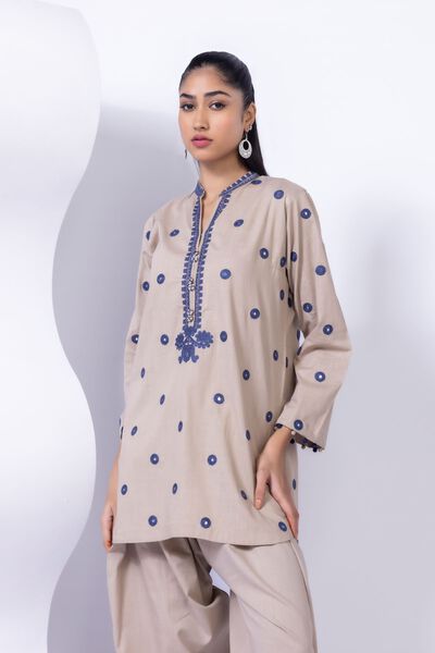 Embroidered | Crosshatch Poplin | Kurta | USD 15.00
