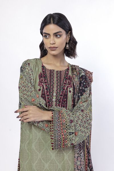 Embroidered | Lawn | Fabrics 3 Piece | USD 40.00