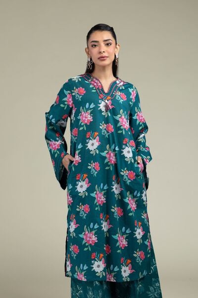 Printed | Cotton Dobby | Floral Longline Kurta | USD 35.00