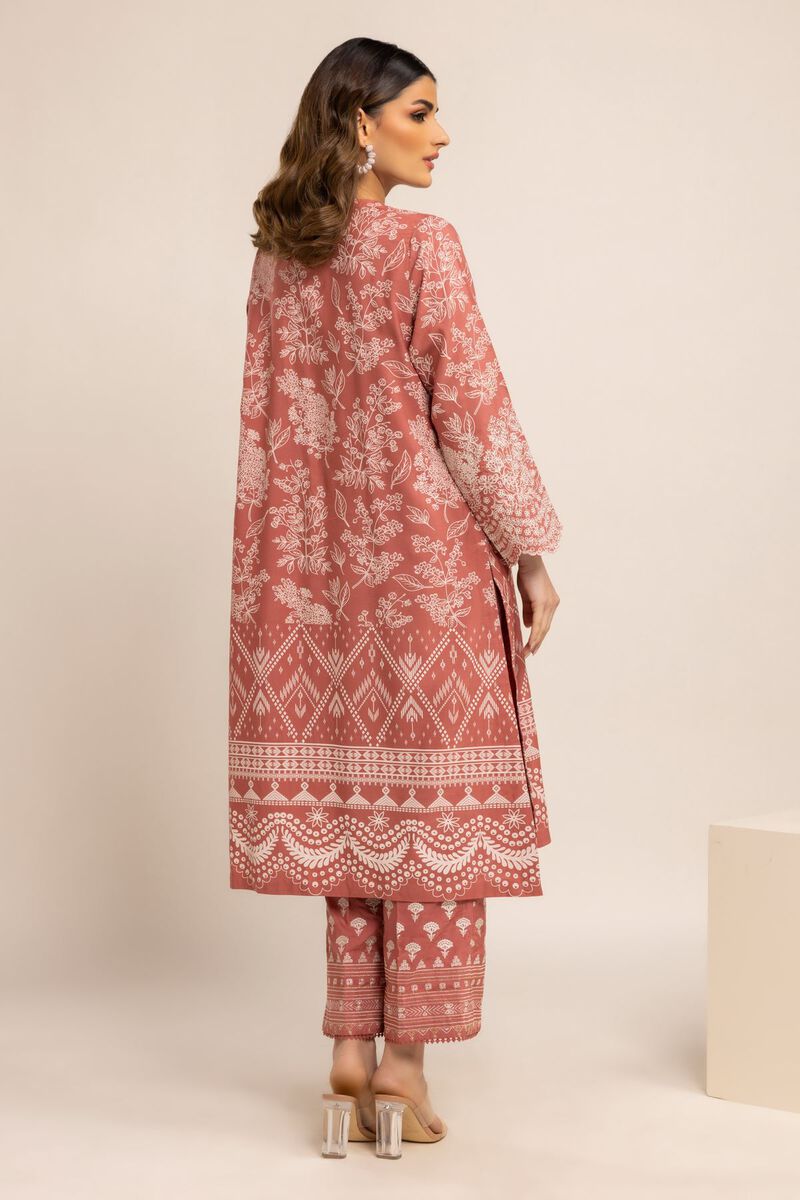 Kurta | Embroidered, CORAL, hi-res image number null