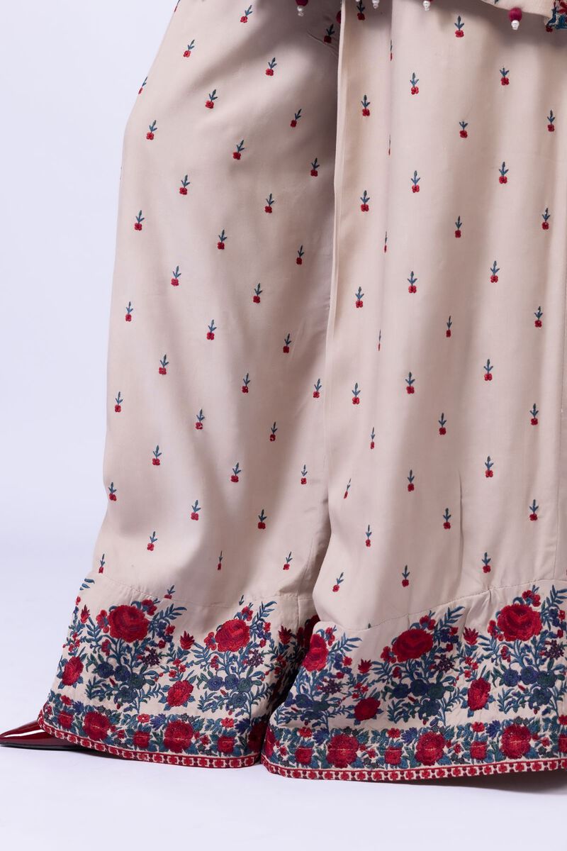 Embroidered | Viscose Oak Silk | Pants | null