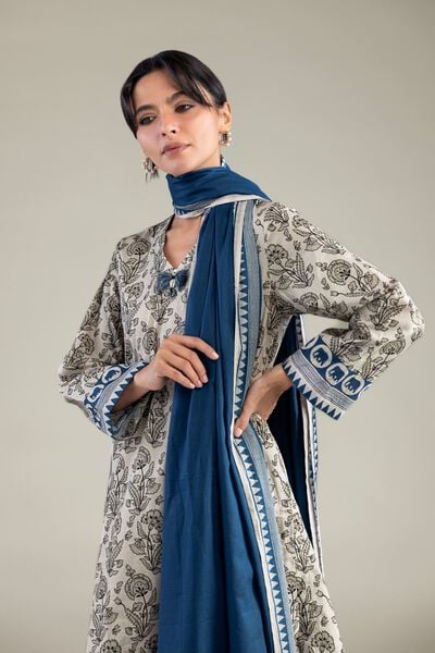 Lawn | Blue Lawn Dupatta | USD 30.00