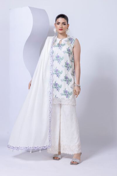 Embroidered | Crosshatch Raw Silk | Kurta | USD 22.50