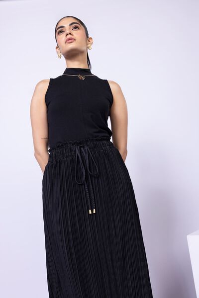 Dyed | Pleated Georgette | Skirt | USD 7.50