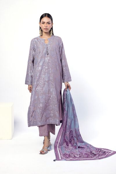 Dyed | Jacquard | Fabrics 3 Piece | USD 45.00