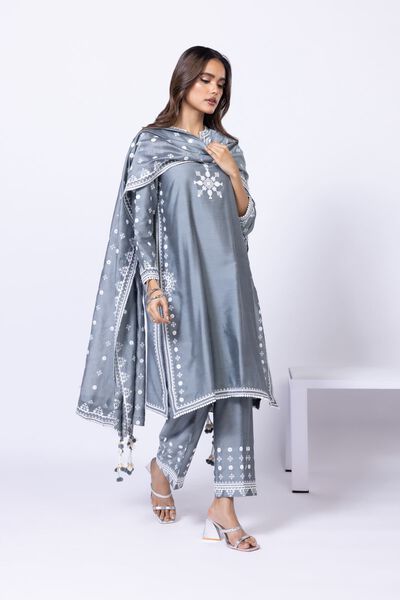 Embroidered | Raw Silk | Pants | USD 6.00
