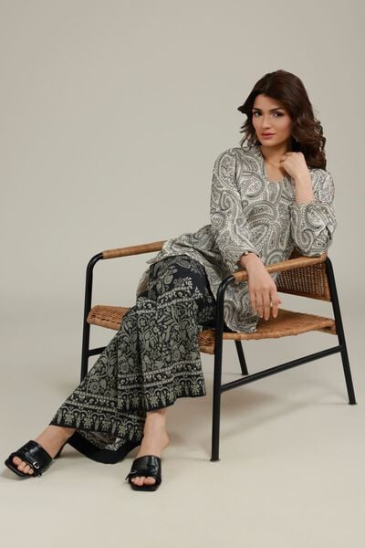 Embroidered | Cotton Crinkle | Paisley Kurta  | USD 27.00
