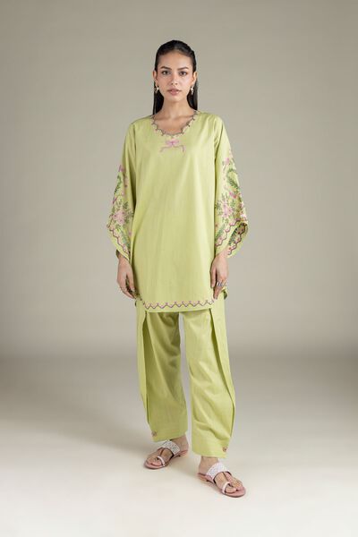 Embroidered | Textured Cambric | Solid Straight Shalwar | USD 25.00
