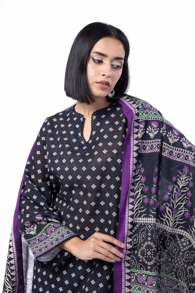 Printed | Textured Cotton | Fabrics 3 Piece | USD 30.00