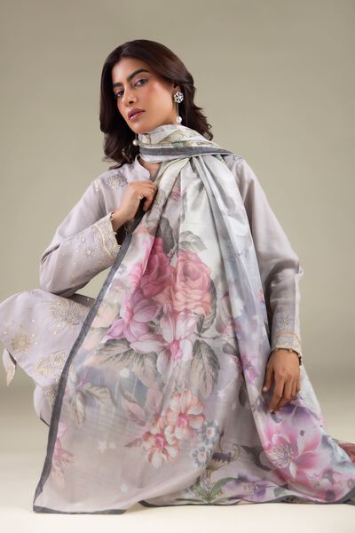 Embroidered | Polyester Silk | Floral Draped Dupatta | USD 17.50