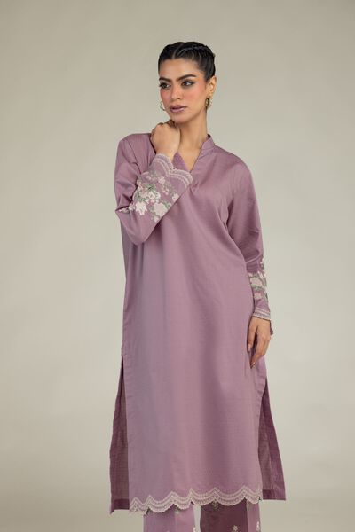 Embroidered | Cotton Dobby | Floral Cotton Kurta | USD 40.00