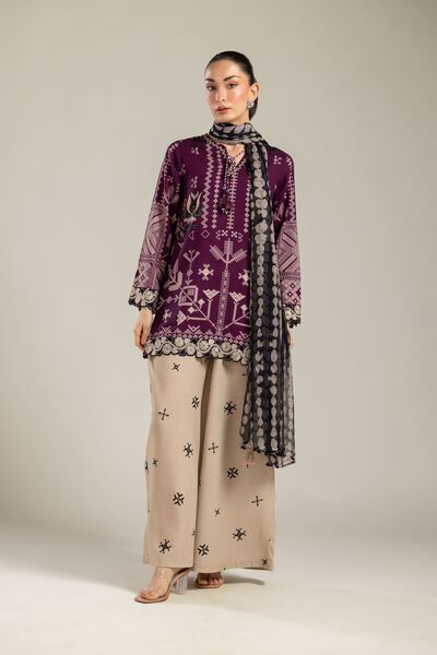 Embroidered | Raw Silk | Beige Silk Pants | USD 10.50