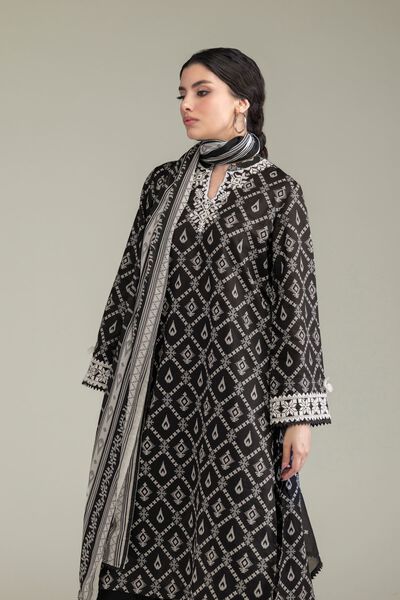 Embroidered | Lawn | Black Lawn Kurta | USD 35.00