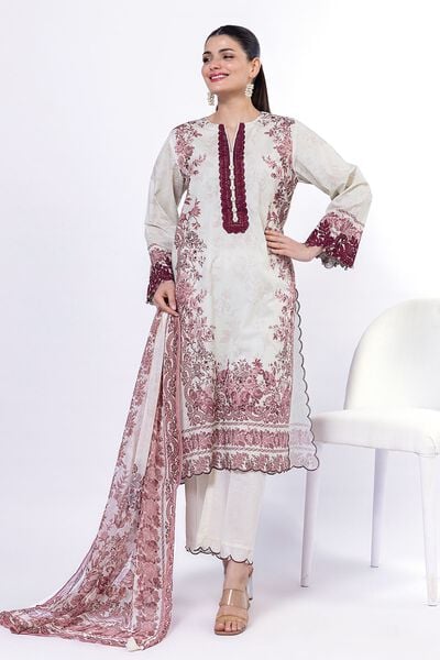 Embroidered | Cambric | Fabrics 3 Piece | USD 45.00