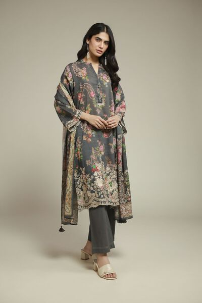 Embroidered | Mesuri | Fabrics 3 Piece | USD 45.00