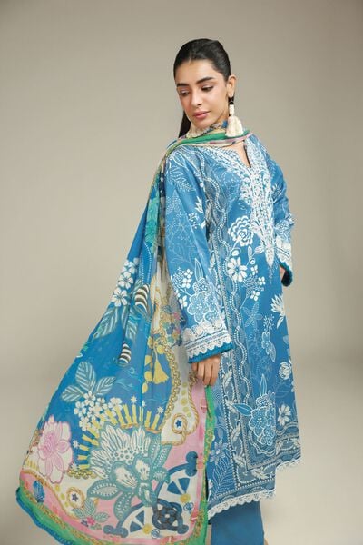 Embroidered | Satin | Fabrics 3 Piece | USD 55.00