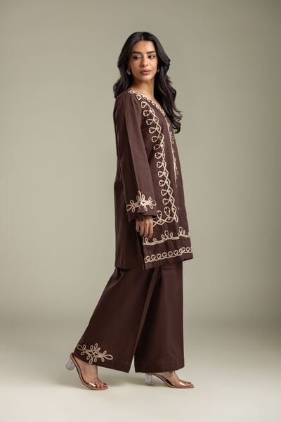 Embroidered | Heavy Textured Cotton | Pants | USD 30.00