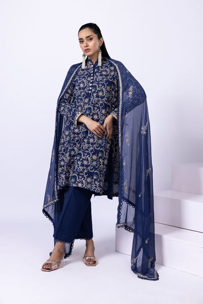 Embroidered | Polyester Crinkle Chiffon | Kurta | USD 22.50