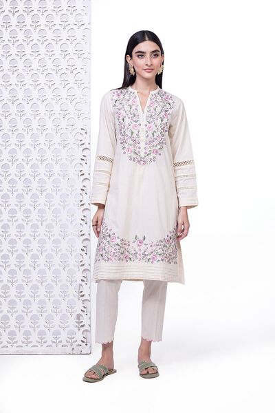 Embroidered | Textured Dobby Cotton | Pants | USD 6.00