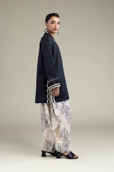 Embroidered | Cotton Dobby | Floral Summer Pants | USD 35.00