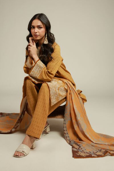 Embroidered | Dobby | Tailored 3-Piece Set | USD 51.00