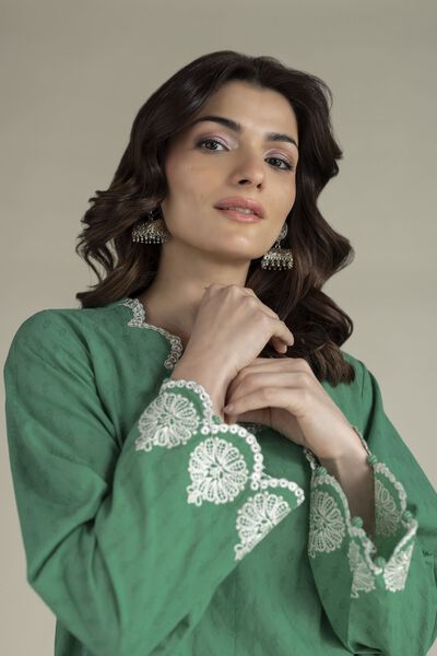 Embroidered | Cotton Dobby | Fabrics 2 Piece | USD 20.00