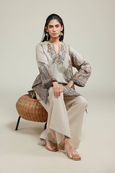 Printed | Jacquard | 2-Piece Tailored Set | USD 45.00