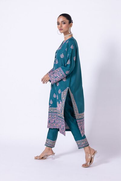 Embroidered | Raw Silk | Pants | USD 7.50