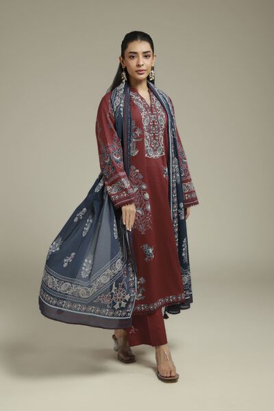 Printed | Cambric | Fabrics 3 Piece | USD 45.00