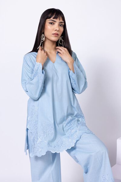 Embroidered | Crosshatch Poplin | Kurta | USD 10.50