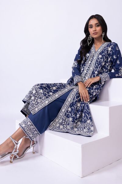 Embroidered | Polyester Crinkle Chiffon | Kurta | USD 24.00