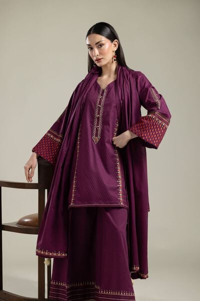 Embroidered |Cotton Dobby | V-Neck Cotton Kurta | USD 35.00