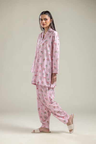 Printed | Cotton Viscose | Pink Floral Shalwar | USD 30.00