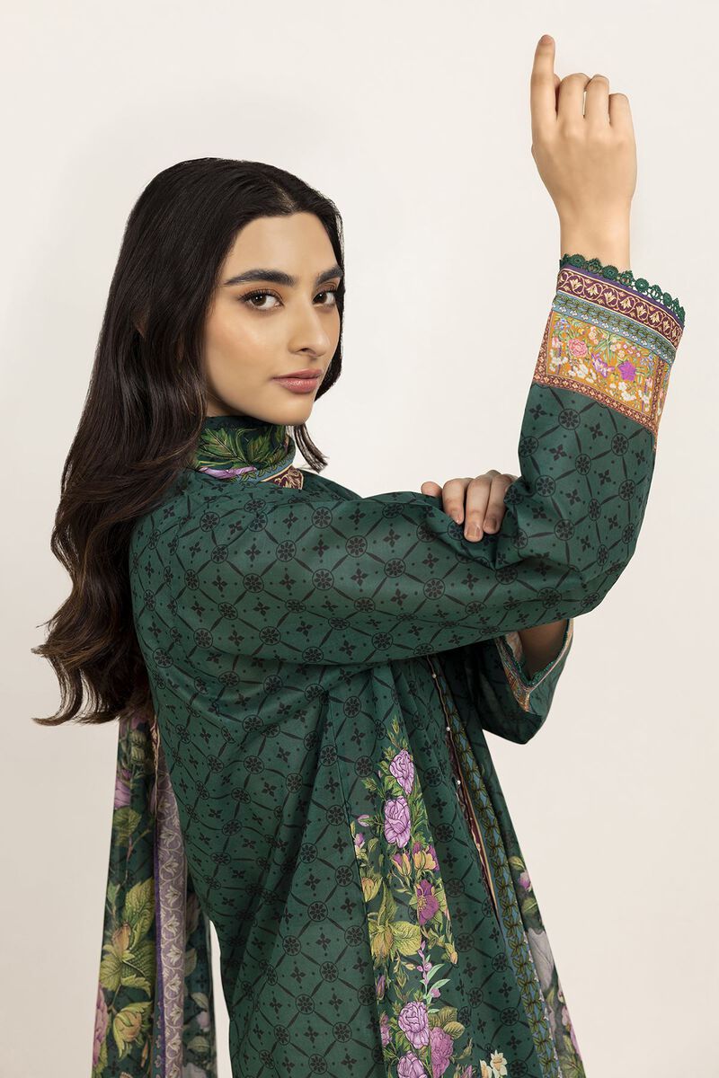 Fabrics 2 Piece | Top Dupatta, GREEN, hi-res image number null