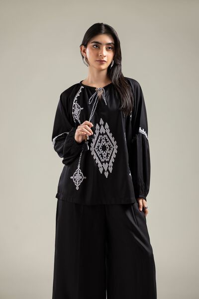 Embroidered | Viscose Crepe | Blouse | USD 20.00