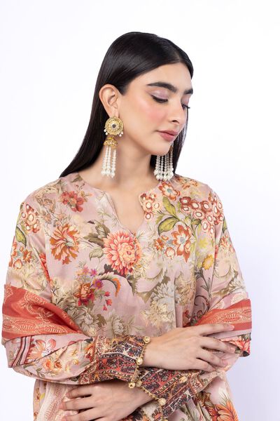 Printed | Jacquard | Fabrics 3 Piece | USD 45.00