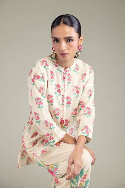 Printed | Cambric | Floral Cambric Kurta | USD 30.00