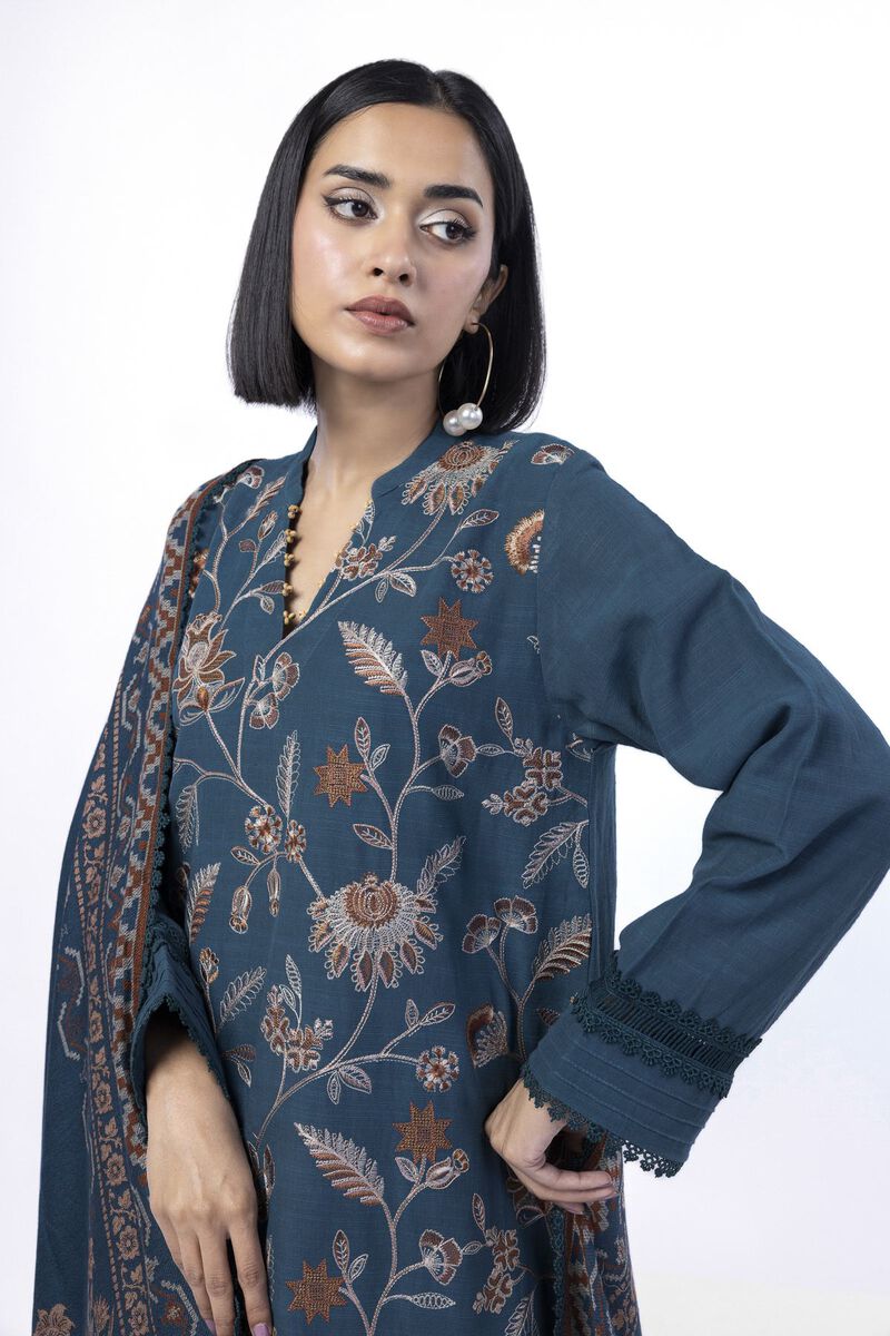Embroidered | Khaddar | Tailored 3 Piece | null
